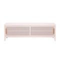 B2 Bas Perforé TV Möbel / 160 x H 51 cm - Griffe aus Eiche - Tolix rosa en metall