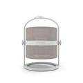 La Lampe Petite LED Solarlampe / kabellos - Gestell weiß - Maiori weiß/grau en metall/textil
