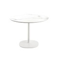 Kartell Multiplo Keramik Tisch rund mit Rundfuß ø 78 weiß