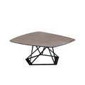 Couchtisch Poliedrik metall holz corian braun kupfer / Laminat mit Rostoptik - L 87 cm - Zeus braun en metall