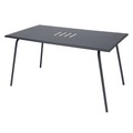 Monceau rechteckiger Tisch / 146 x 80 cm - für 6 Personen - Fermob grau/schwarz en metall