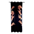Toiletpaper - Lipsticks Black Vorhang / 140 x 280 cm - Polyester - Seletti schwarz en textil