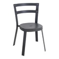 Thor Stapelbarer Stuhl / Metall - Emu grau/metall en metall