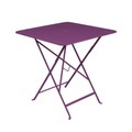 Bistro Klapptisch 71 x 71 cm - Klapptisch - Mit Loch für Sonnenschirm - Fermob violett en metall