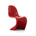 Panton Chair Classic Stuhl / By Verner Panton, 1959 - Fester Polyurethanschaumstoff - Vitra rot en plastikmaterial