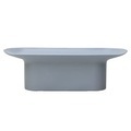 Luba Bank / L 141 cm - Kunststoff - Serralunga blau en plastikmaterial