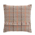 Garden Layers Kissen / groß - handgewebt - Gan orange/braun en textil