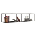 Slim Irony Regal / L 124 cm - Zeus schwarz en metall