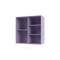 Montana, Wandablage Ripple II holz violett / Vitrine - B 69.6 x T 30 x H 69,6 cm / Gewelltes Glas - MONTANA en