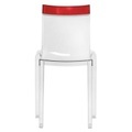 Hi Cut Stapelbarer Stuhl Gestell kristallklar - Kartell rot/transparent en plastikmaterial