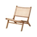Keila Lounge Sessel / Teakholz & Rattan - Bloomingville beige en faser