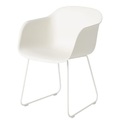 Muuto, Fiber Sessel / mit Kufengestell - Muuto weiß en plastikmaterial