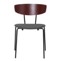 Herman Stapelbarer Stuhl / Sitzfläche aus Stoff - Ferm Living rot/grau en textil/holz