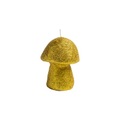 Glitter Mushroom Kerze / Medium - Ø 7 x H 9,5 cm - & klevering gold en wachs