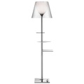 Flos - Stehleuchte BIBLIOTHEQUE NATIONALE - Metall - chromfarbig/transparent - 40/40/150 cm
