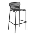 Week-End Barhocker / Aluminium - H 80 cm - Petite Friture schwarz en metall