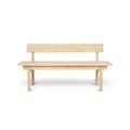 Peka OUTDOOR Bank mit Rückenlehne / L 150 cm - Kiefer Acoya-Behandlung - Ferm Living holz natur en holz