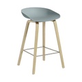 Barhocker About a stool AAS 32 LOW plastikmaterial blau / H 65 cm - Recycelt - Hay blau en plastikmaterial
