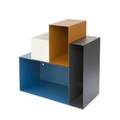 Presse citron, Kase Regal / Regal - 4 modulare Magnetkästen - Presse citron blau/bunt en metall