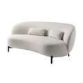 Lunam Sofa / 200 cm - Bouclé-Stoff - Kartell weiß en textil