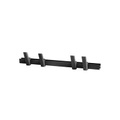 Beam Wandgarderobe / L 60 cm - mit 4 Garderobenhaken - Hay schwarz en metall/holz
