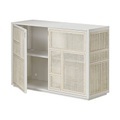 Air Anrichte / TV-Möbel Rattan-Geflecht - L 120 x H 81 cm - Design House Stockholm weiß/holz natur en holz