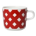 Kaffeetasse Okko keramik weiß rot - Marimekko weiß en keramik