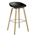 About a ECO AAS32 Barhocker / H 74 cm - Recycling-Kunststoff / EU Ecolabel - Hay schwarz en plastikmaterial