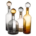 Bubbles & Bottles Karaffe / Glas - 4er-Set - Pols Potten gelb/grau/beige en glas