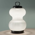 Kanji LED Tischleuchte / Glas - H 51 cm - Fontana Arte weiß en glas