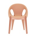 Magis, Bell Stapelbarer Sessel / By Konstantin Grcic / recyceltes Polypropylen- Öko-Design - Magis orange en plastikmaterial