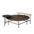 &tradition, Palette JH25 Couchtisch / 3 Tischplatten - &tradition schwarz/gold/holz natur en metall/holz/stein