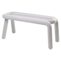Bold Gepolsterte Bank / Stoff ? L 100 cm - Moustache grau en textil