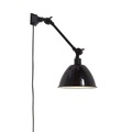 Amsterdam Small Wandleuchte mit Stromkabel / Lampenschirm Metall - L 60 cm - It's about Romi schwarz en metall