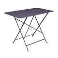 Bistro Klapptisch / 97 x 57 cm - für 4 Personen - mit Sonnenschirmloch - Fermob violett en metall