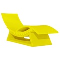 Liege TicTac plastikmaterial gelb - mit Beistelltisch - Slide gelb en plastikmaterial