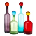 Bubbles & Bottles XXL Karaffe / Glas - 4er-Set - H 87 cm - Pols Potten bunt en glas