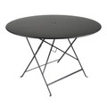 Bistro Klapptisch / Ø 117 cm - 6/8 personnes - Trou parasol - Fermob schwarz en metall