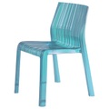 KARTELL, Frilly Stapelbarer Stuhl Transparente Ausführung - Kartell blau en plastikmaterial