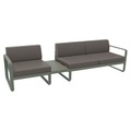 Bellevie Sofa / n° 1 A - L 275 cm - Stoff taupe-grau - Fermob beige en metall/textil