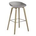 Barhocker About a stool AAS 32 HIGH plastikmaterial grau / H 75 cm - Recycelt - Hay grau en plastikmaterial