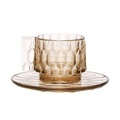 Jellies Family Kaffeetasse / Set aus Tasse und Untertasse - Kartell grün en plastikmaterial