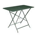Bistro Klapptisch / 97 x 57 cm - für 4 Personen - mit Sonnenschirmloch - Fermob grün en metall