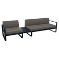 Bellevie Sofa / n° 1 A - L 275 cm - Stoff taupe-grau - Fermob beige en metall/textil