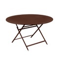 Caractère Klapptisch / Ø 128 cm / 7 Personen - Fermob rot/braun en metall