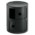 Kartell-Componibii Aufbewahrung 2-Fach, Schwarz