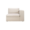 Sofa modulierbar Mellow textil weiß / Element Armlehne rechts - Ethnicraft weiß en textil