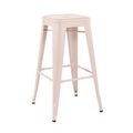 Stapelbarer Barhocker H Indoor metall rosa / H 75 cm - Stahl farbig Für den Innenbereich - Tolix rosa en metall