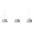 Ambit Rail Pendelleuchte / L 126 cm - Muuto grau en metall