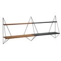 Regal Butterfly metall schwarz holz natur / L 150 cm x H 64 cm - Serax schwarz en metall